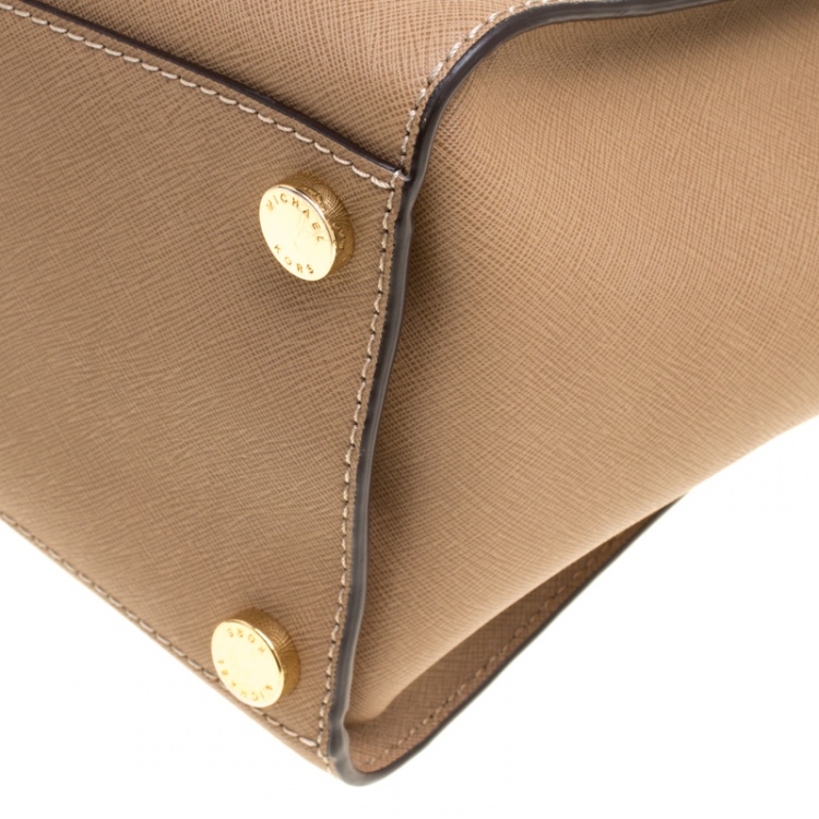 Pre Owned Michael Kors Brown Leather Medium Selby Tote