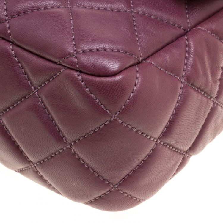 Pre Owned Michael Kors Burgundy Quilted Leather Sloan Shoulder Bag
