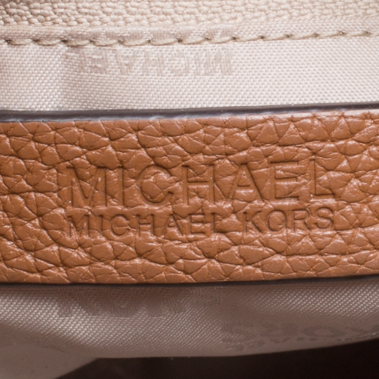 Pre Owned Michael Michael Kors Brown Leather Crossbody Bag