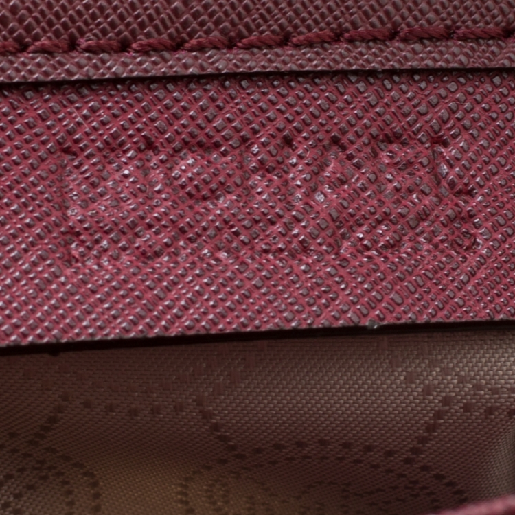 Pre Owned Michael Michael Kors Burgundy Leather Hamilton Tote