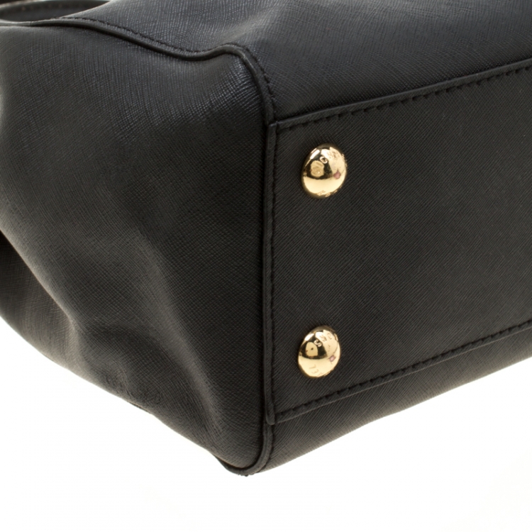 Pre Owned Michael Michael Kors Blue Leather Hamilton Tote