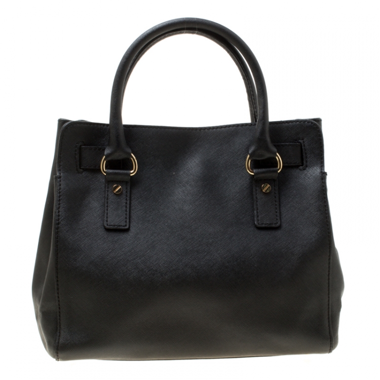 Pre Owned Michael Michael Kors Blue Leather Hamilton Tote