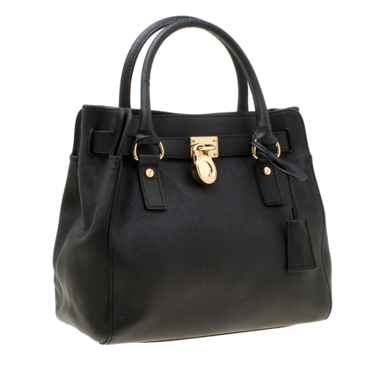 Pre Owned Michael Michael Kors Blue Leather Hamilton Tote