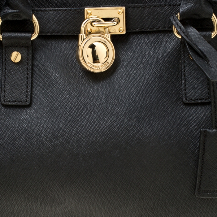 Pre Owned Michael Michael Kors Blue Leather Hamilton Tote