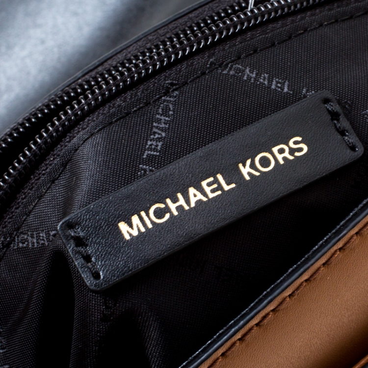 Pre Owned Michael Kors Tri Color Leather Medium Mindy Satchel