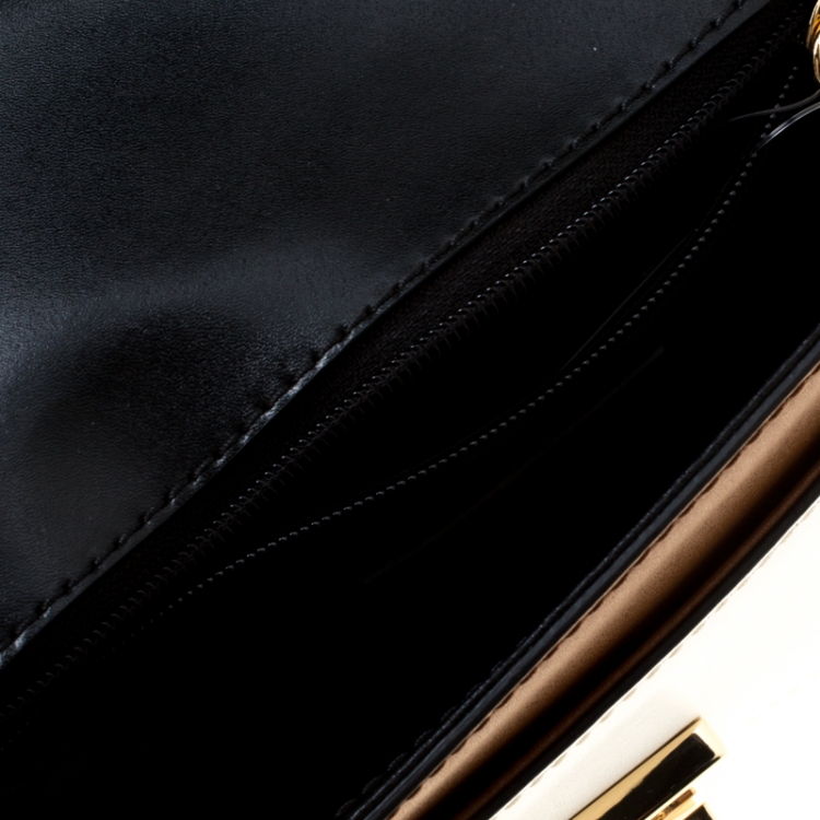 Pre Owned Michael Kors Tri Color Leather Medium Mindy Satchel