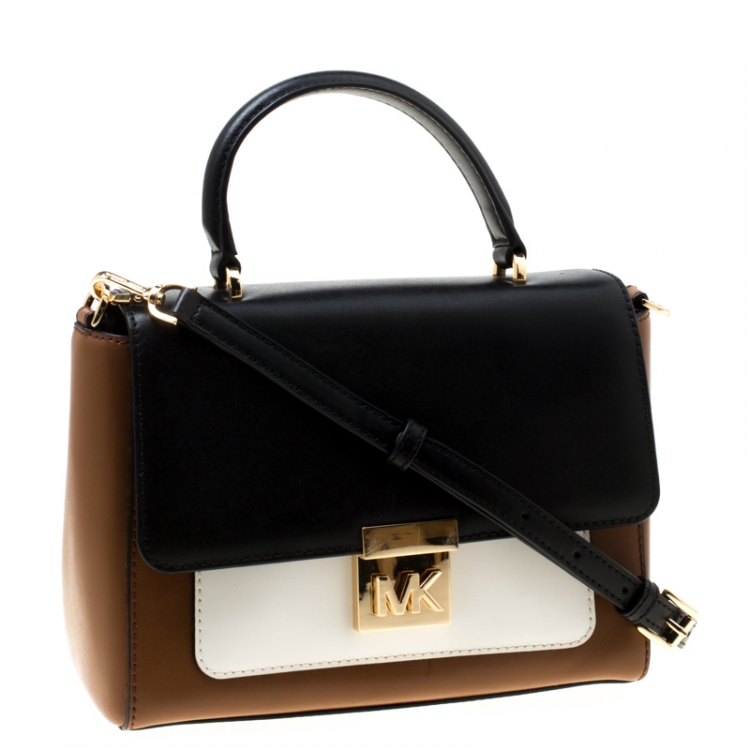 Pre Owned Michael Kors Tri Color Leather Medium Mindy Satchel