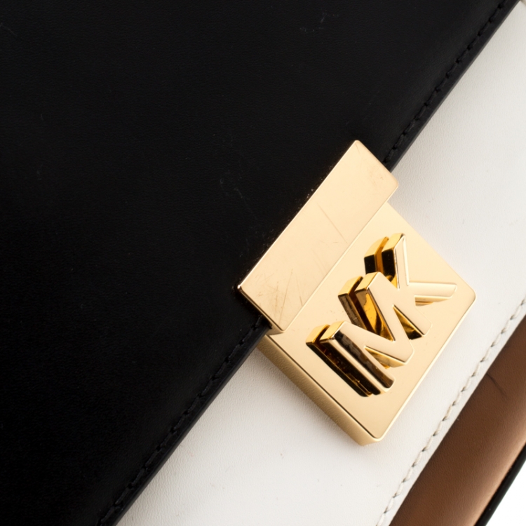 Pre Owned Michael Kors Tri Color Leather Medium Mindy Satchel