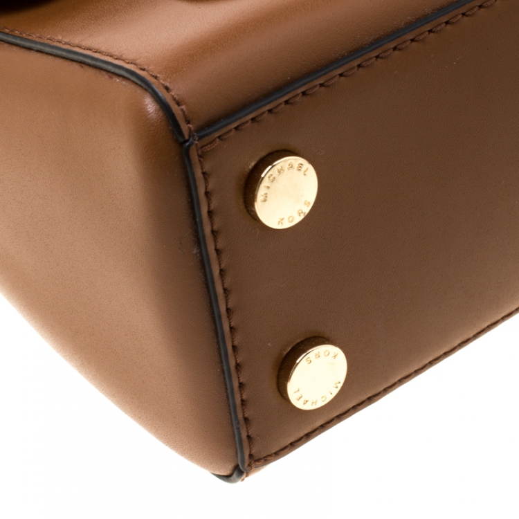 Pre Owned Michael Kors Tri Color Leather Medium Mindy Satchel