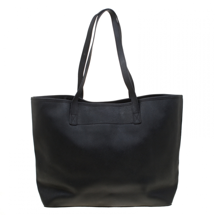 Pre Owned Michael Kors Black Saffiano Leather  Shopper Tote