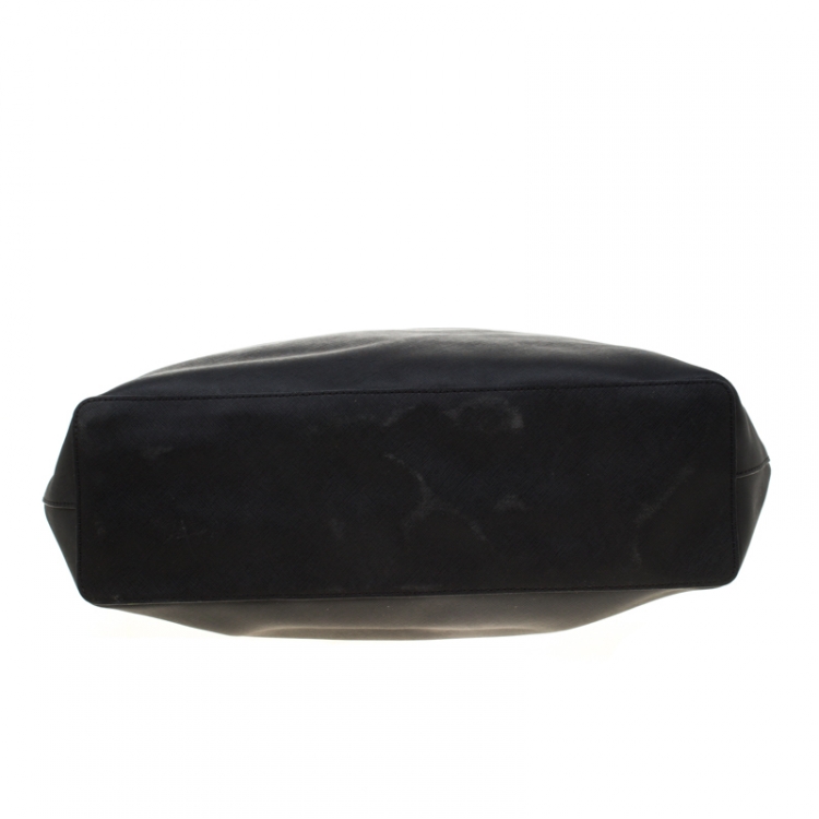 Pre Owned Michael Kors Black Saffiano Leather  Shopper Tote