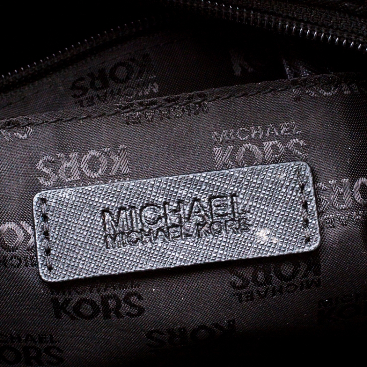 Pre Owned Michael Michael Kors Black Leather Jet Set Travel Chain Shoulder Bag