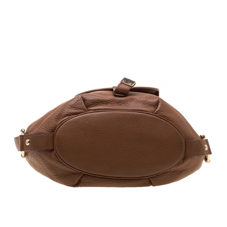 Pre Owned Michael Kors Brown Leather Fulton Hobo 