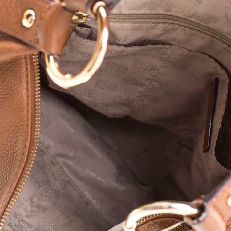 Pre Owned Michael Kors Brown Leather Fulton Hobo 