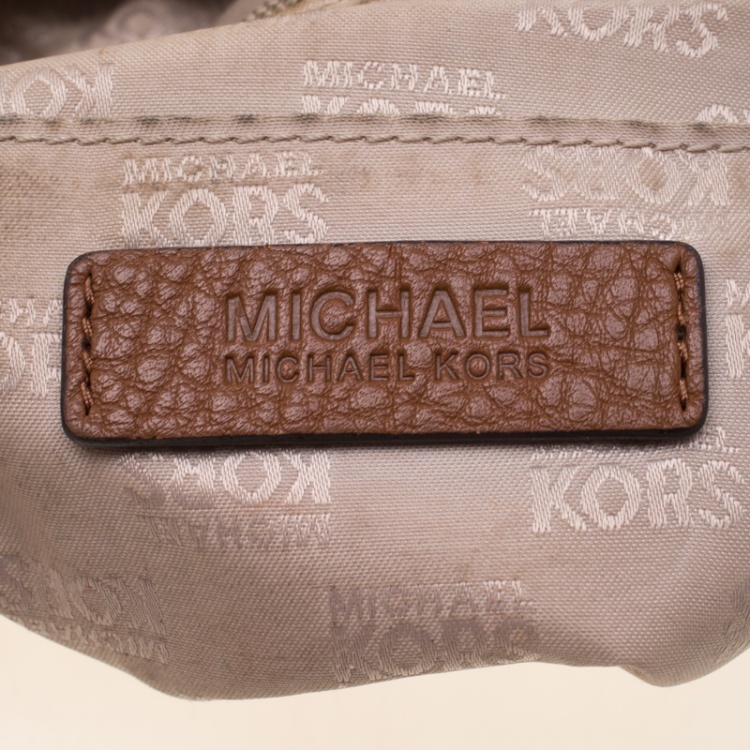 Pre Owned Michael Kors Brown Leather Fulton Hobo 