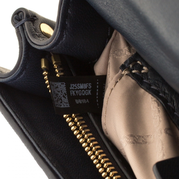 Pre Owned Michael Kors Navy Blue Quilted Leather Whitney Crossbody Bag