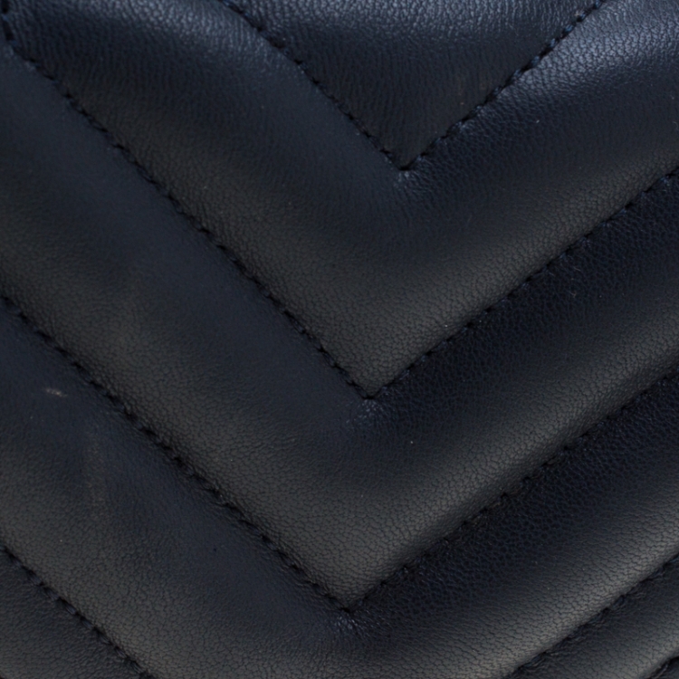 Pre Owned Michael Kors Navy Blue Quilted Leather Whitney Crossbody Bag