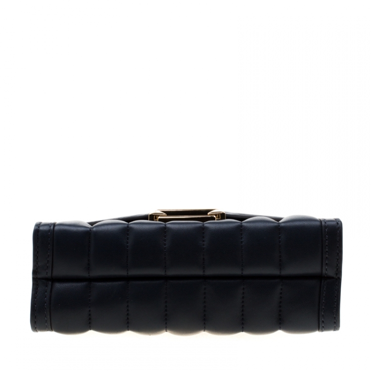 Pre Owned Michael Kors Navy Blue Quilted Leather Whitney Crossbody Bag