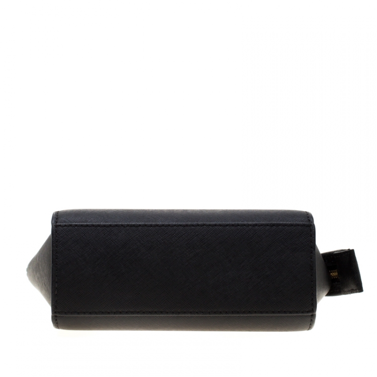 Pre Owned Michael Kors Black Leather Mini Selma Crossbody Bag