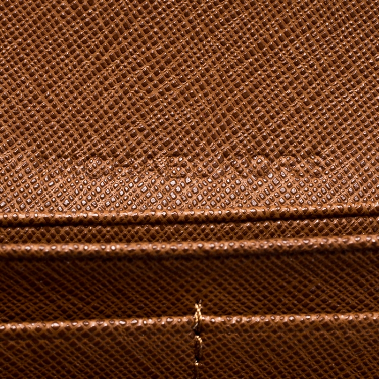 Pre Owned Michael Kors Brown Leather Jet Set Travel Wallet