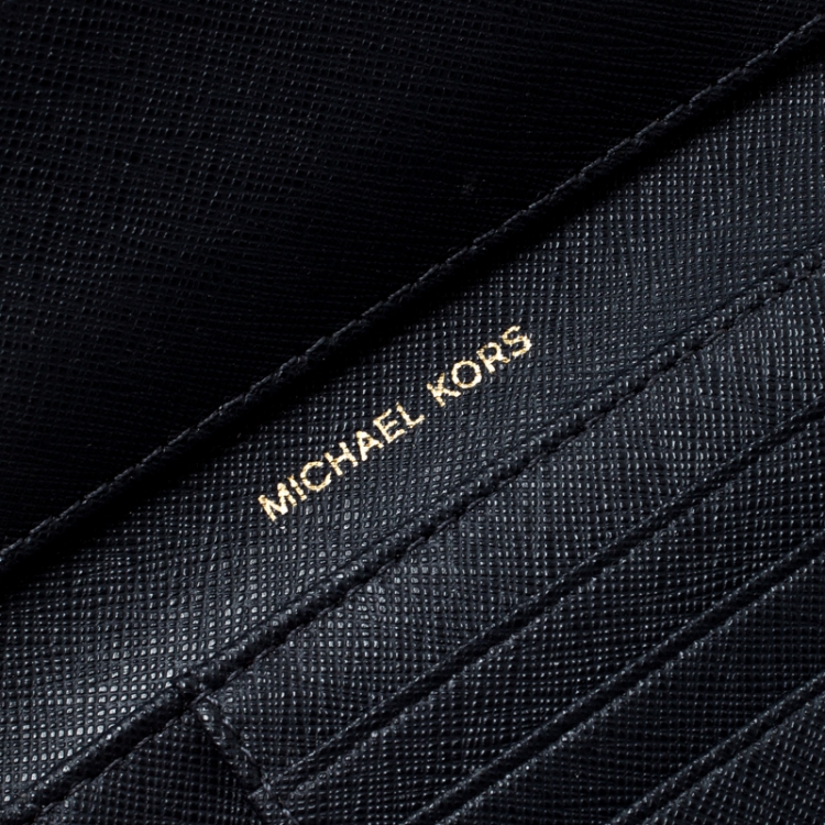 Pre Owned Michael Kors Multicolor Floral Begonia Leather Compact Wallet