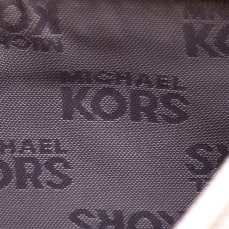 Pre Owned Michael Kors Silver Metallic Snakeskin Embossed Leather Medium Adele Tote