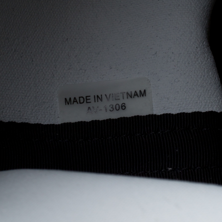 Pre Owned Michael Kors Black/White Saffiano Leather Jet Set Checkered Tote