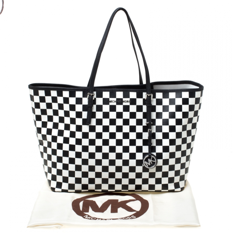 michael kors checkered tote