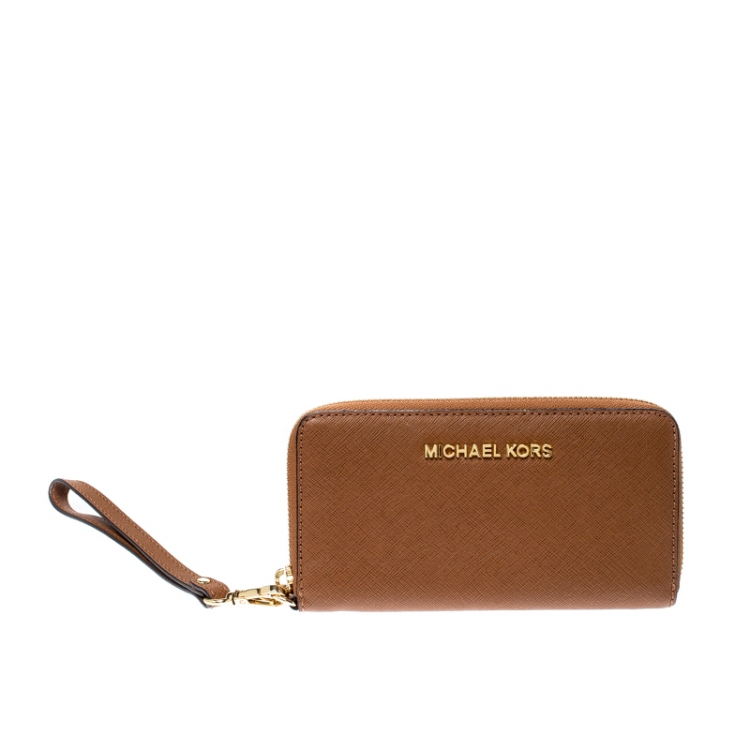 Michael Kors Tan Leather Zip Around Wallet Michael Kors | TLC