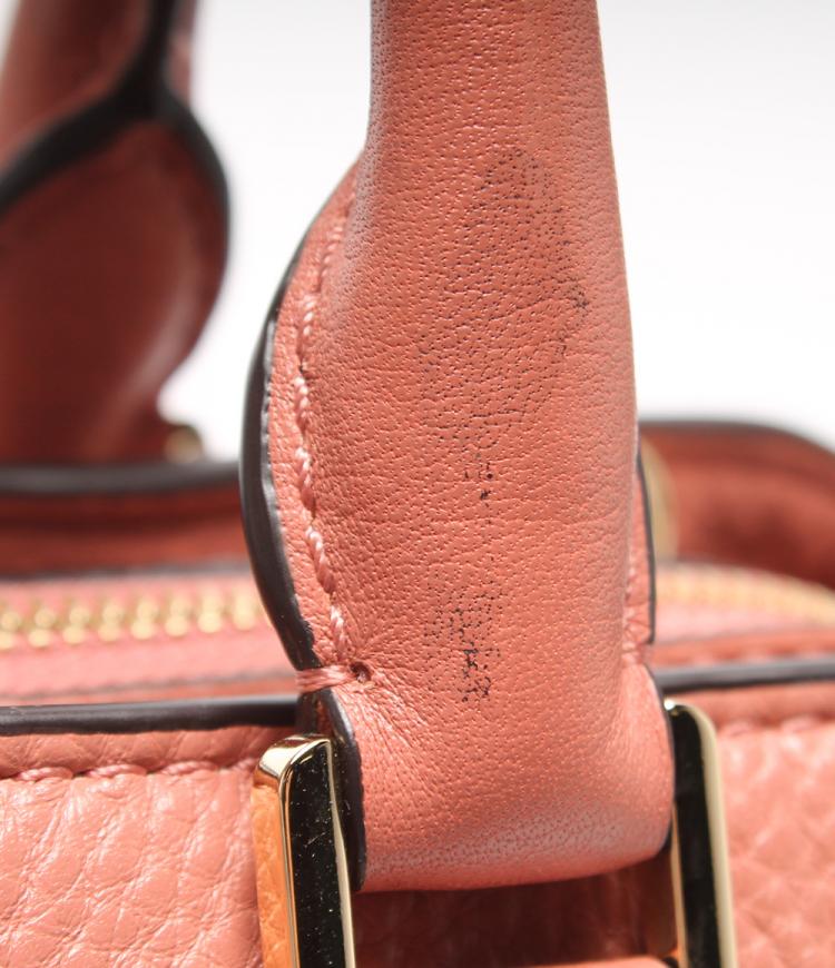 Pre Owned Michael Kors Pink Oyster Leather Satchel