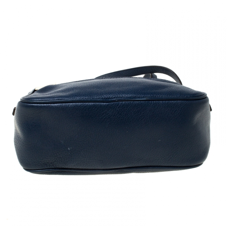 Pre Owned MICHAEL Michael Kors Blue Leather Crossbody Bag