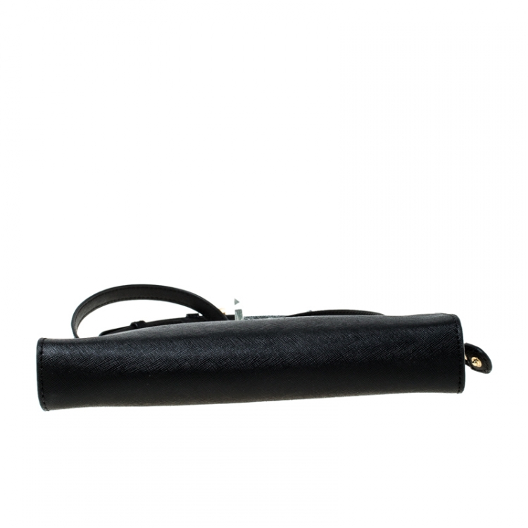 Pre Owned Michael Kors Black Leather Crossbody Bag