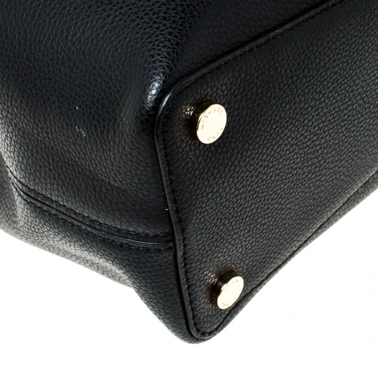 Pre Owned MICHAEL Michael Kors Black Leather Tote 