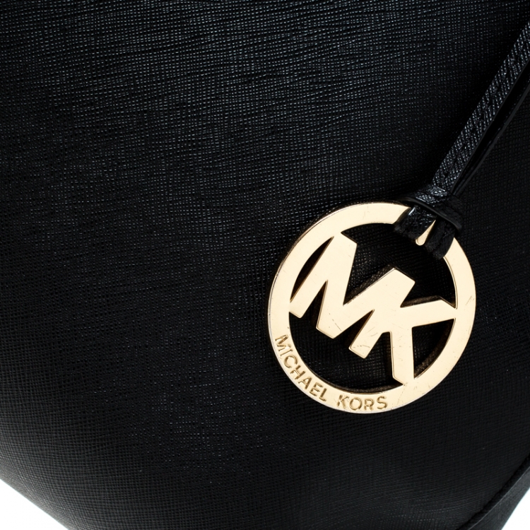 Pre Owned MICHAEL Michael Kors Black Leather Cindy Dome Satchel