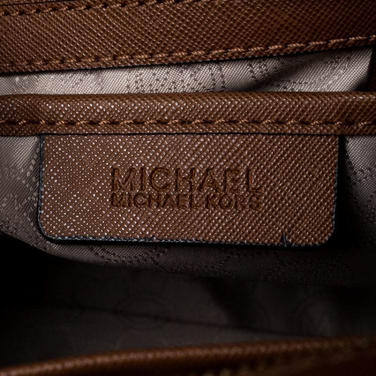 Pre Owned Michael Michael Kors Brown Leather Medium Selma Tote