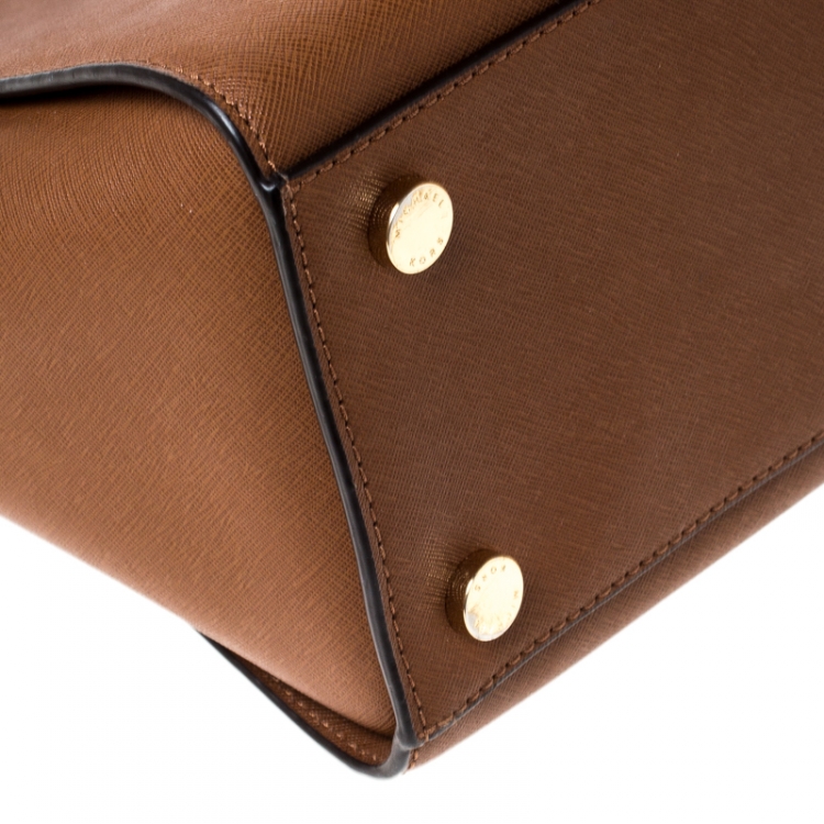 Pre Owned Michael Michael Kors Brown Leather Medium Selma Tote