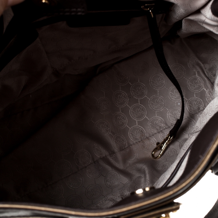 Pre Owned MICHAEL Michael Kors Dark Brown Leather Hamilton Tote