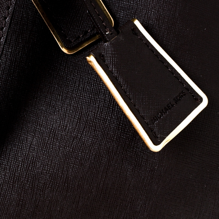 Pre Owned MICHAEL Michael Kors Dark Brown Leather Hamilton Tote