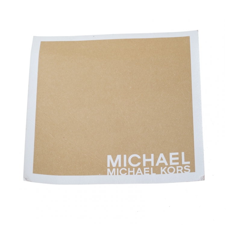 Pre Owned Michael Kors Black Python Embossed Patent Leather Ring Shoulder Bag