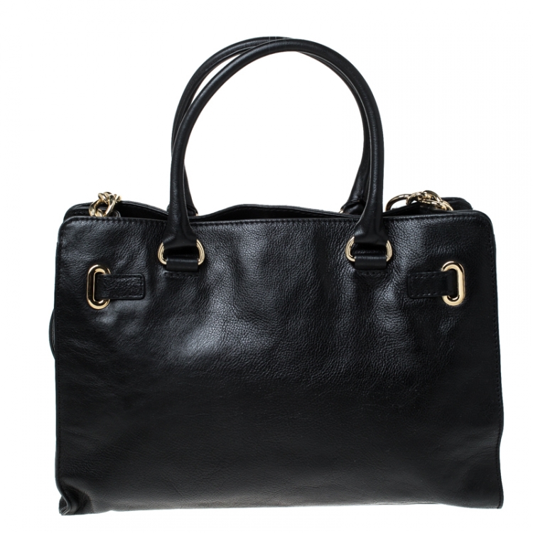 Pre Owned Michael Kors Brown Leopard Print Calfhair and Leather Hamilton Tote