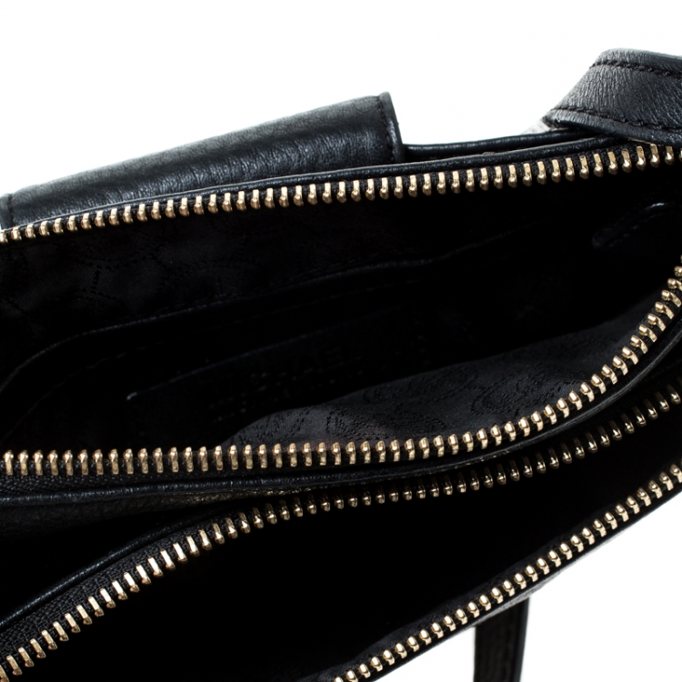 Pre Owned MICHAEL Michael Kors Black Leather Mini Crossbody Bag