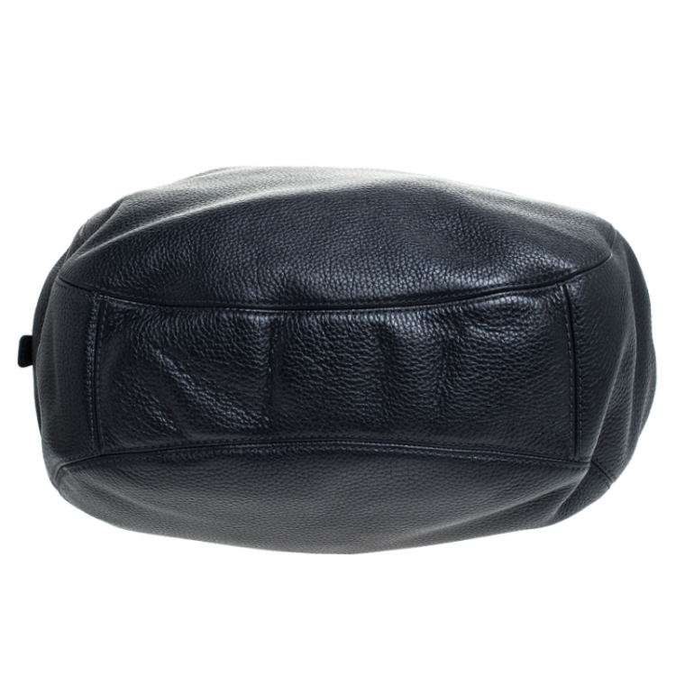 Pre Owned Michael Kors Navy Blue Leather Lillie Hobo 