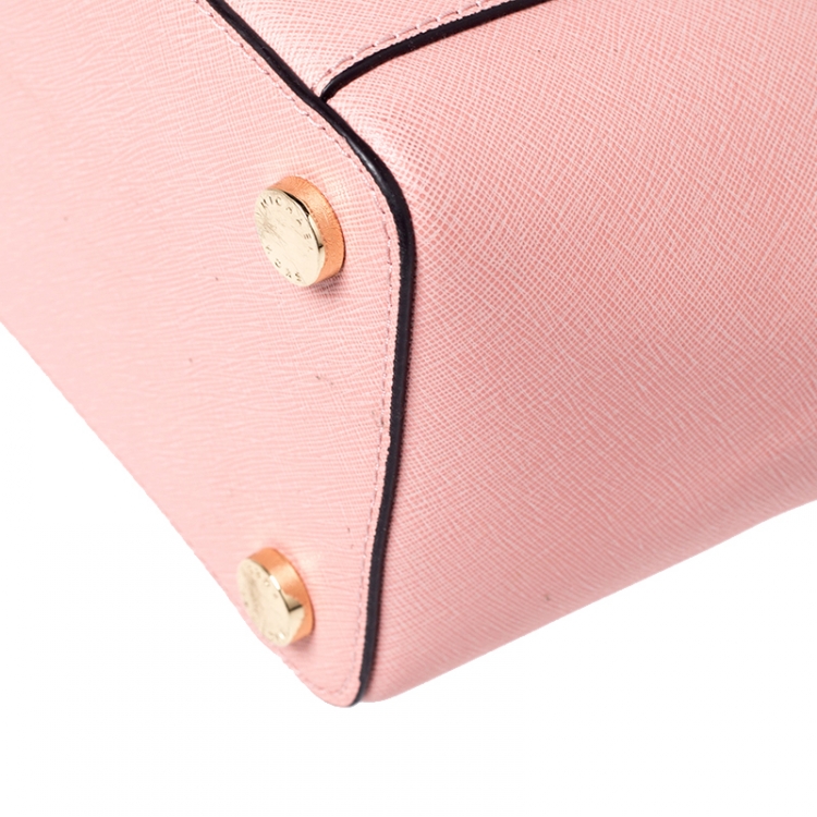 Pre Owned Michael Kors Pale Pink Leather Ciara Tote