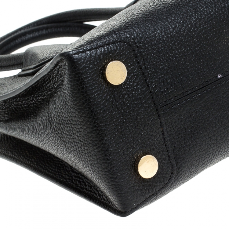 Pre Owned Michael Kors Black Leather Mini Mercer Tote