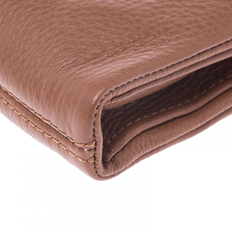 Pre Owned Michael Kors Tan Leather Crossbody Bag