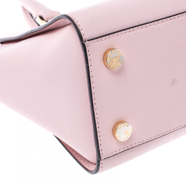 Pre Owned Michael Michael Kors Pink Saffiano Leather Selma Tote
