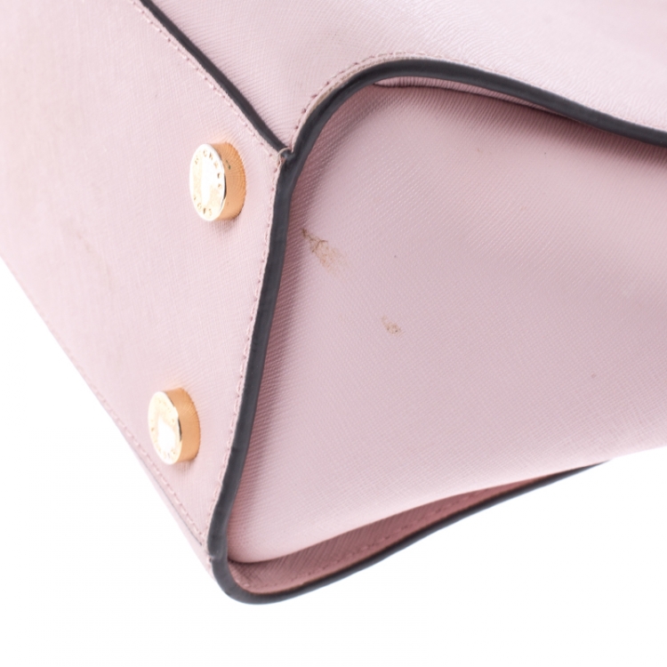 Pre Owned Michael Michael Kors Pink Saffiano Leather Selma Tote