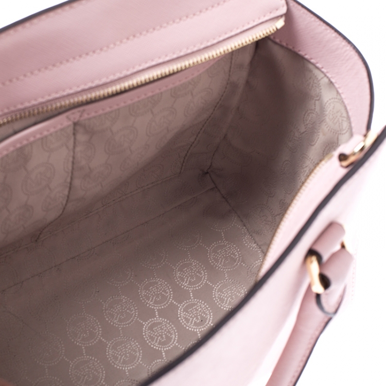 Pre Owned Michael Michael Kors Pink Saffiano Leather Selma Tote