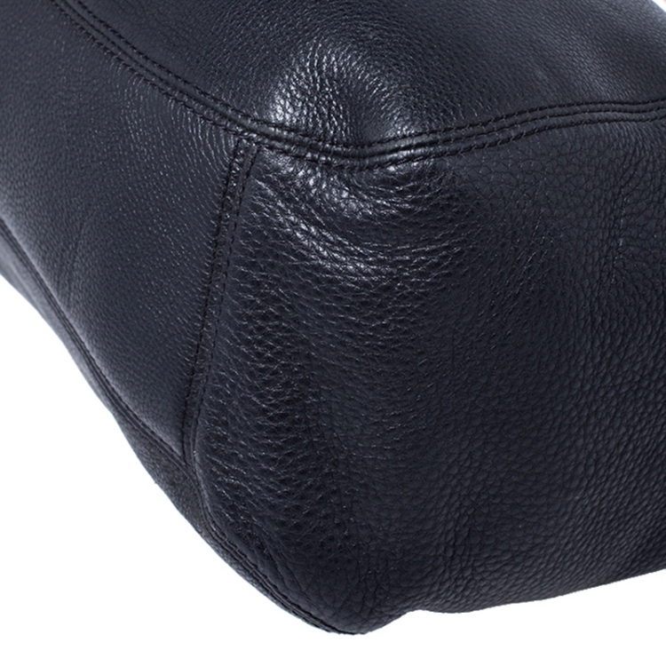 Pre Owned MICHAEL Michael Kors Black Leather Hobo