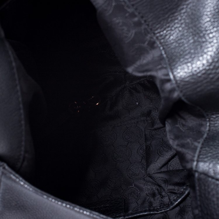 Pre Owned MICHAEL Michael Kors Black Leather Hobo